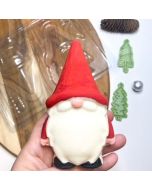 3D Gnome 3 Part Chocolate Mold