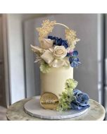 Floral Arch Acrylic Topper Gold