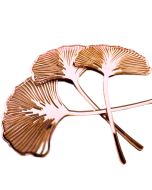 Acrylic Cake Charm Set Gingko Leaves Rose Gold