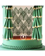 Art Nouveau Diamond Stencil Double Barrel by Imperial Cake