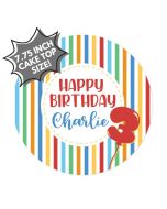 Customizable Icing Sheets Birthday Balloon CAKE SIZE