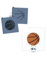Basketball 2 Part Stencil by Killer Zebras