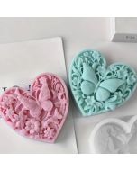 Bas Relief Heart Molds Set of 2