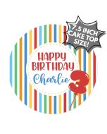 Customizable Icing Sheets Birthday Balloon CAKE SIZE