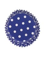 Foil Lined Blue Polka Dot Cupcake Liners