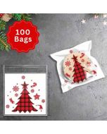 Self Seal Cookie Bags Flannel Trees