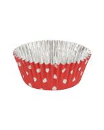 Foil Lined Red Polka Dot Cupcake Liners