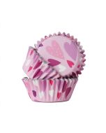 Foil Lined Love Heart Cupcake Liners