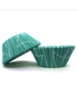 Cupcake Liners Teal Triangle
