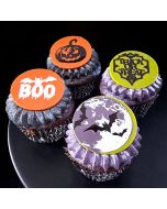 Chocolate Transfer Sheet Halloween Silhouette Round Chablon