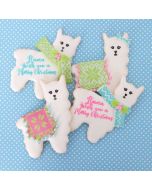 Llama Christmas Cookie Mesh Stencils and Cutter Set