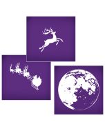 Christmas Moon Silhouettes Mesh Stencil Set