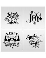 Christmas Words Cut-Apart Stencil Set