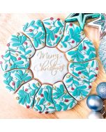 Cookie Embosser Set Christmas Wreath Platter