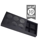 Cookie Treat Boxes 6 Cavity Black