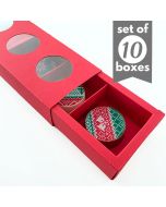 Cookie Treat Boxes 3 Cavity Red