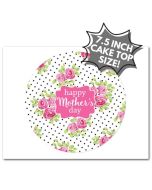 Icing Sheet Rosey Dots Mother's Day Cake