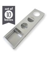 Cookie Treat Boxes 3 Cavity Silver (SKU 33322)