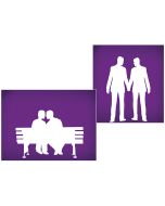 Silhouette Male Couple Mesh Stencil Set