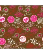 Chocolate Transfer Sheet Valentine's Day Postmarks