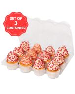 Cupcake Container Holds 12 Set of 3