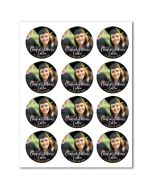 Customizable Icing Sheet Grad Photo Calligraphy Cookie