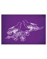 Doves on Flowering Branches Outline Mesh Stencil