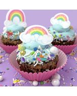 Edible Cupcake Toppers Rainbow