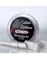 Edible Ribbon Metallic Pearl Wide