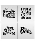 Halloween Words Cut-Apart Stencil Set