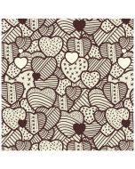 Chocolate Transfer Sheet Heart Doodles