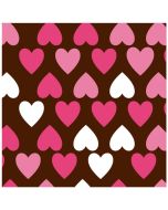 Chocolate Transfer Sheet Heart Rows