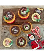 Chocolate Transfer Sheet Ho Ho Ho Round Chablon