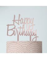 Acrylic Mirrored Birthday Topper Rose Gold