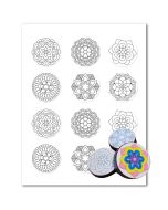 Icing Sheets Mandala Coloring Book Cookies