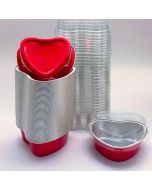 Individual Heart Pans with Lids Set of 10