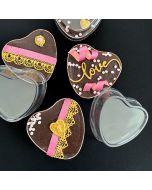 Individual Heart Pans with Lids Set of 10
