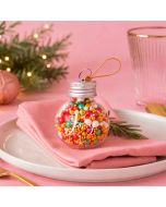Mini Ornament Sprinkle Jar Yuletide Mix