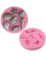 7 Cavity Mini Sea Shells Mold