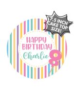 Customizable Icing Sheet Pastel Birthday Balloon CAKE SIZE