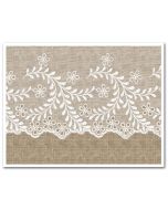 Edible Fabric Sheet Eyelet Lace & Burlap