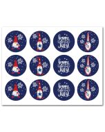 Icing Sheets 4th of July Gnomes Cookie/Cupcake