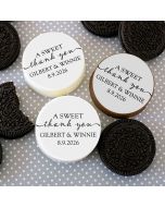 Customizable Icing Sheets Sweet Thank You White