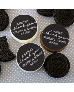 Customizable Icing Sheets Sweet Thank You Black