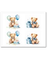 Icing Sheet Boy Teddy Bear Cake Wrap