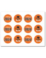 Icing Sheets Graduation Cookie Orange