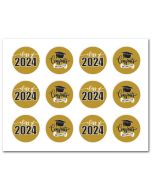 Icing Sheets Graduation Cookie Gold