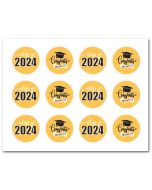 Icing Sheets Graduation Cookie Yellow