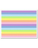 Icing Sheet Pastel Polka Dot Rainbow Stripe