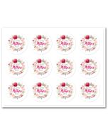 Floral Wreath Mother's Day Cookie/Cupcake Icing Sheets
